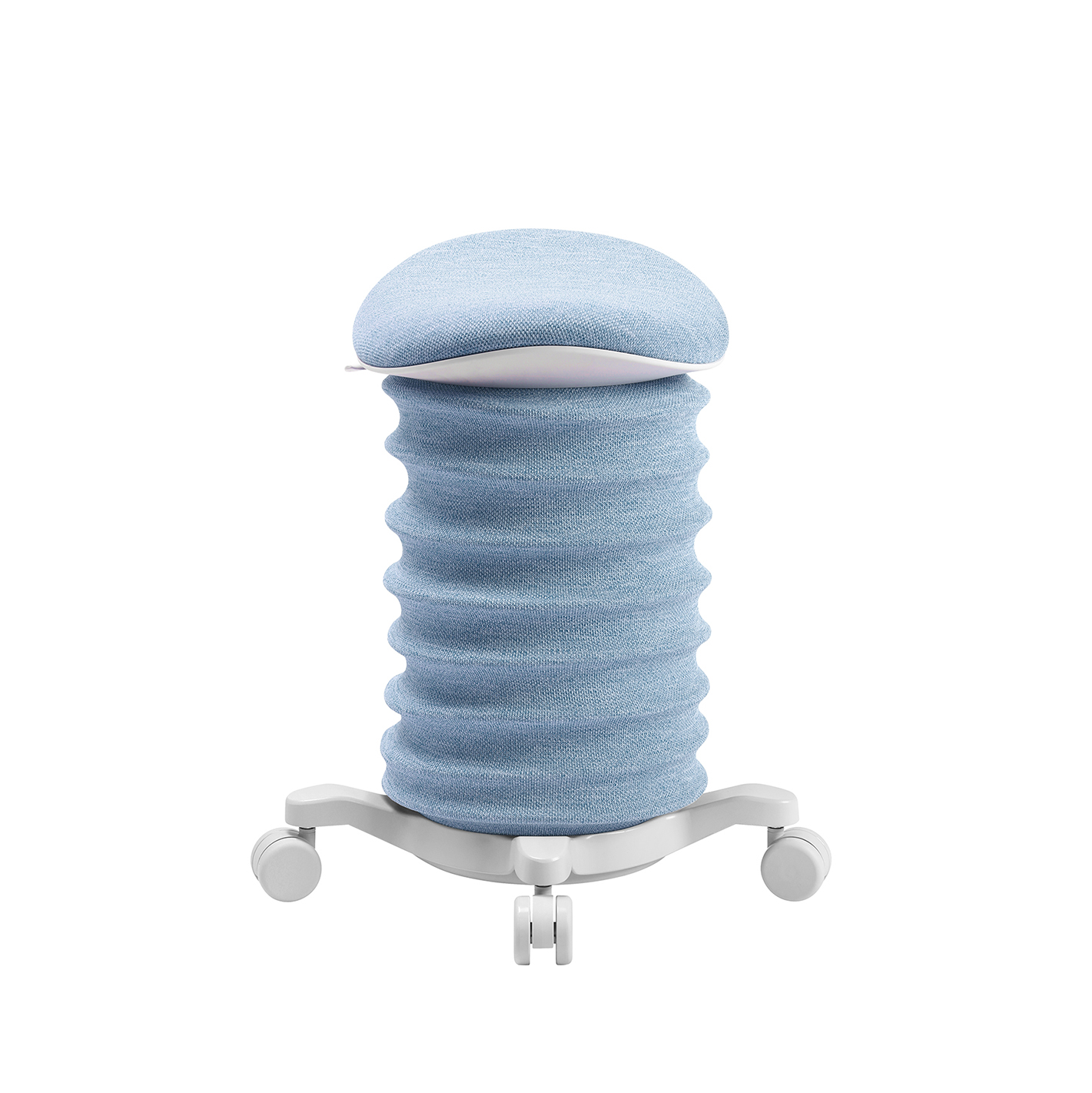 Image of Bürohocker Topstar Sitness 4D Blau/Weiss, Hartbodenrollen, Dynamisches Sitzen - optimal für gesundes Sitzen