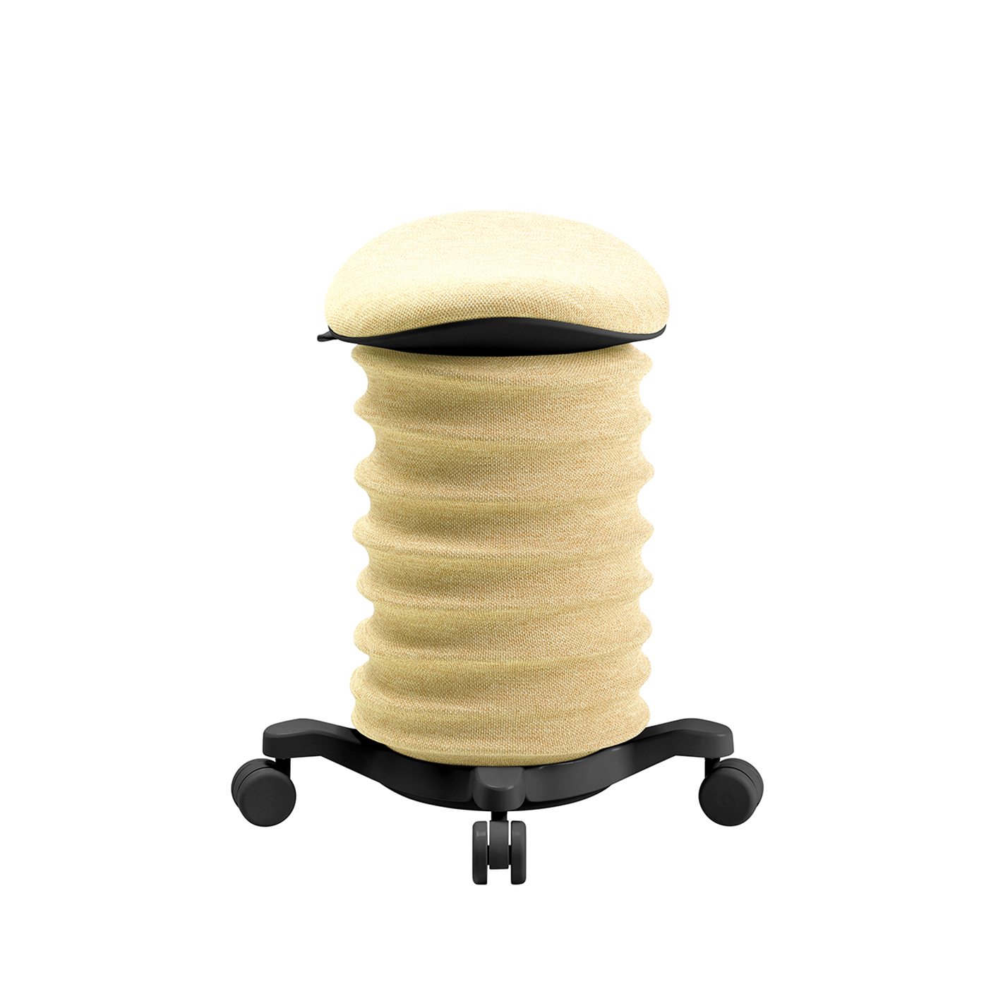 Image of Bürohocker Topstar Sitness 4D Gelb/Schwarz, Hartbodenrollen, Dynamisches Sitzen - optimal für gesundes Sitzen