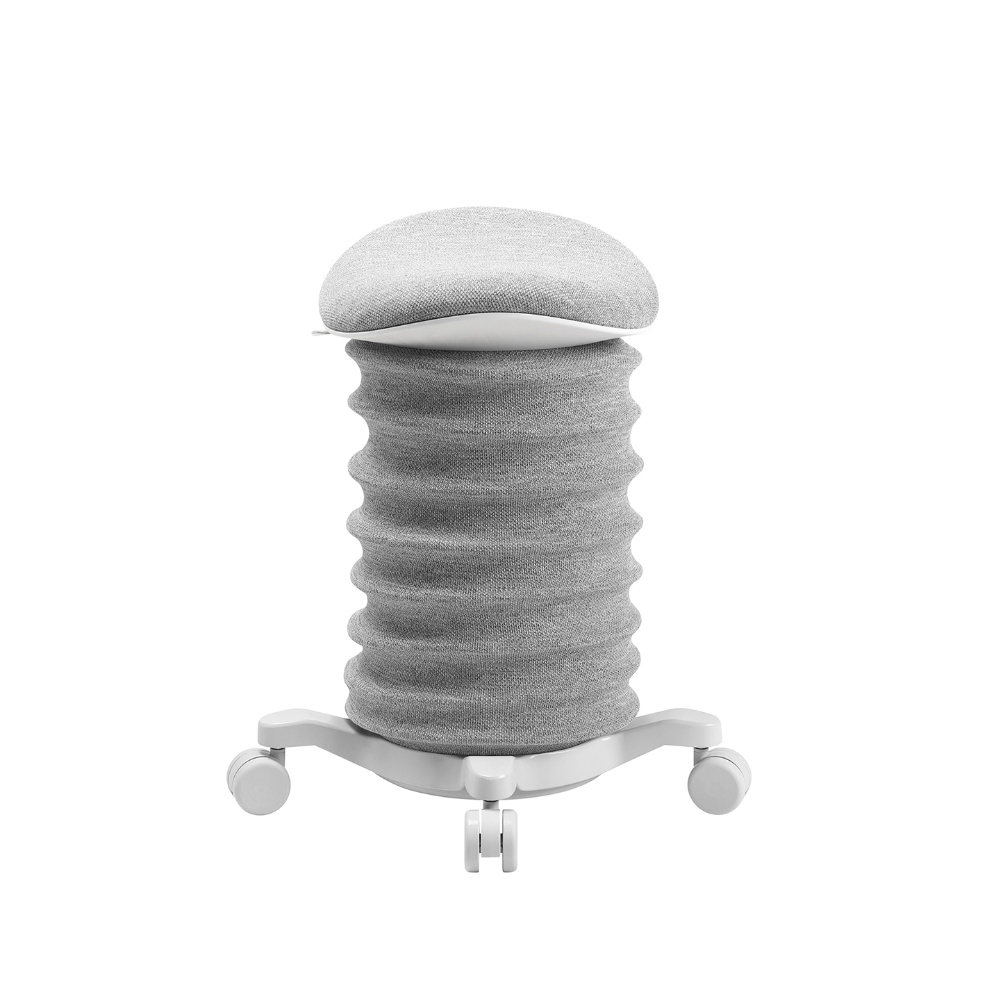 Bürohocker Topstar Sitness 4D Grau/Weiss, Hartbodenrollen, Dynamisches Sitzen - optimal für gesundes Sitzen