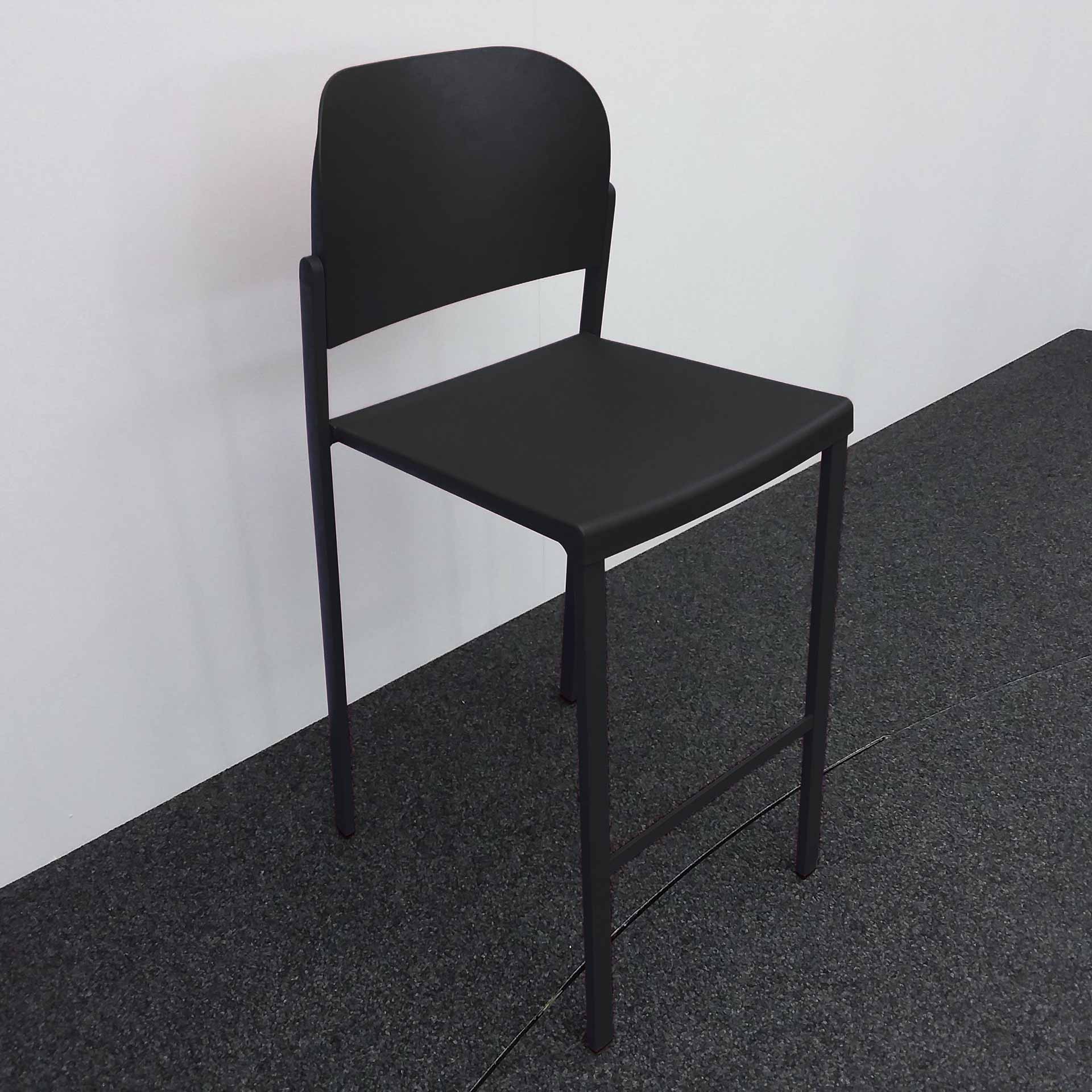 Hochstühle IBEBI Bio, Schwarz ohne Armlehnen, Neu, Tresenhocker - Praktisch & Komfortabel