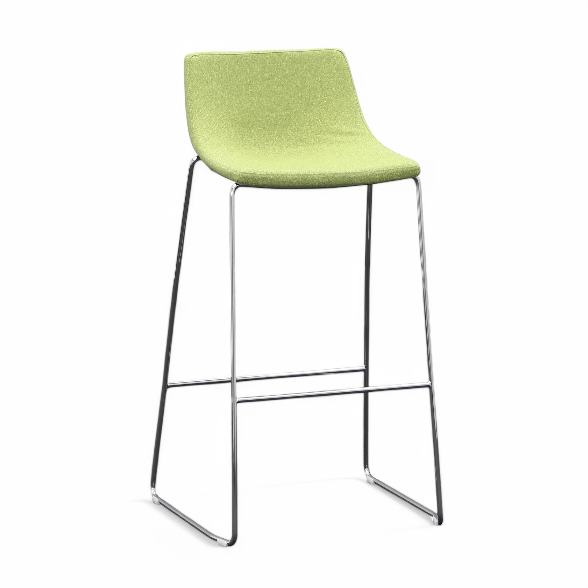 Bar stool Milani Ellipse, Green without armrests, New, Counter stool - Practical & comfortable