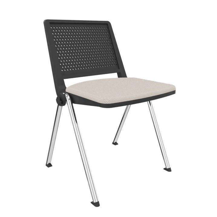 Image of 4-Fuss Stühle LAS F01 Beige ohne Armlehnen, Neu – Perfekt für Büro und Empfang