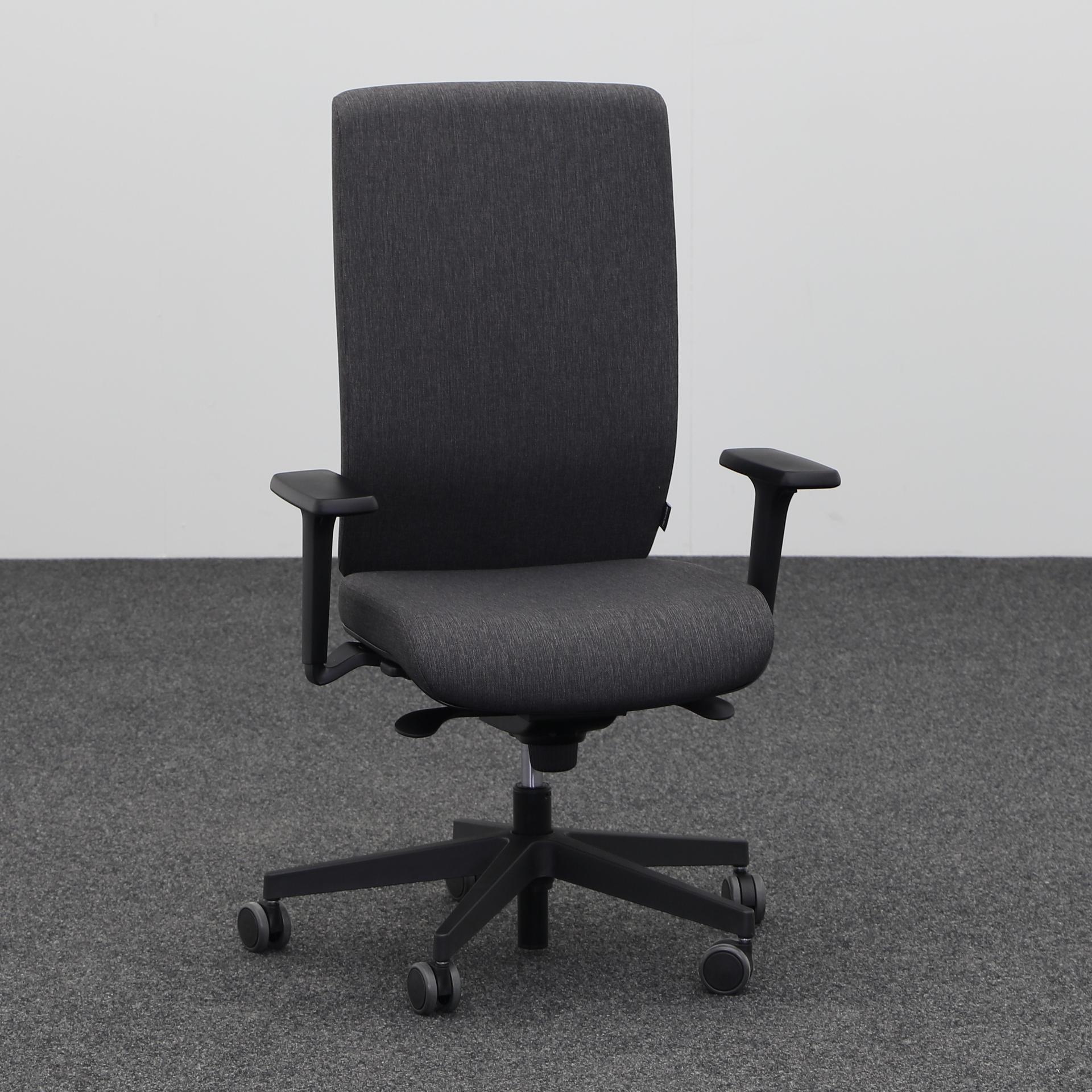 Bürodrehstuhl Narbutas Aura mit 1D Armlehnen, Anthrazit, Neu, Ergonomischer Stuhl - ideal für flexibles Arbeiten