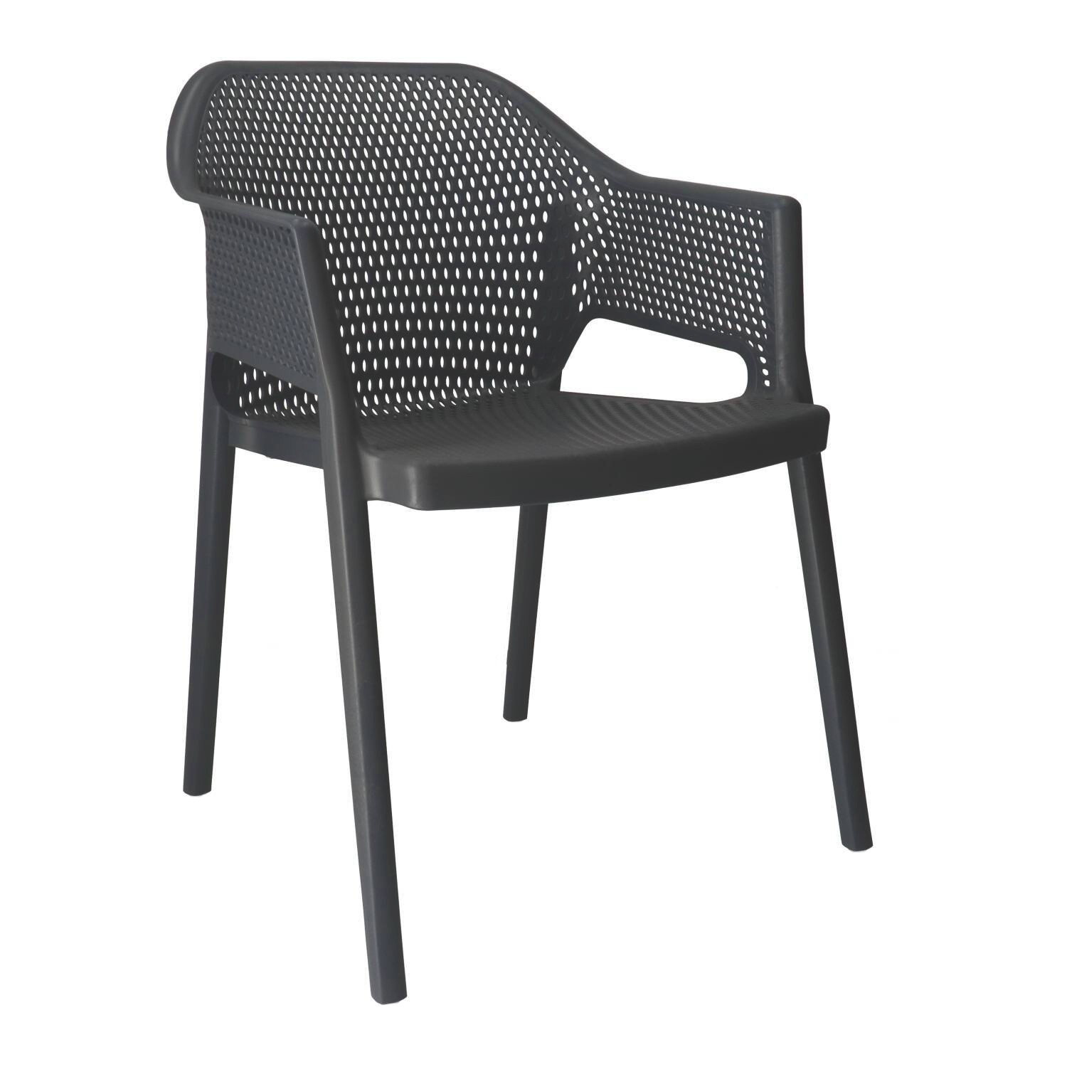Outdoorstühle Gaber Minush Antracite con braccioli fissi, Nuovo - Perfetto per una seduta confortevole