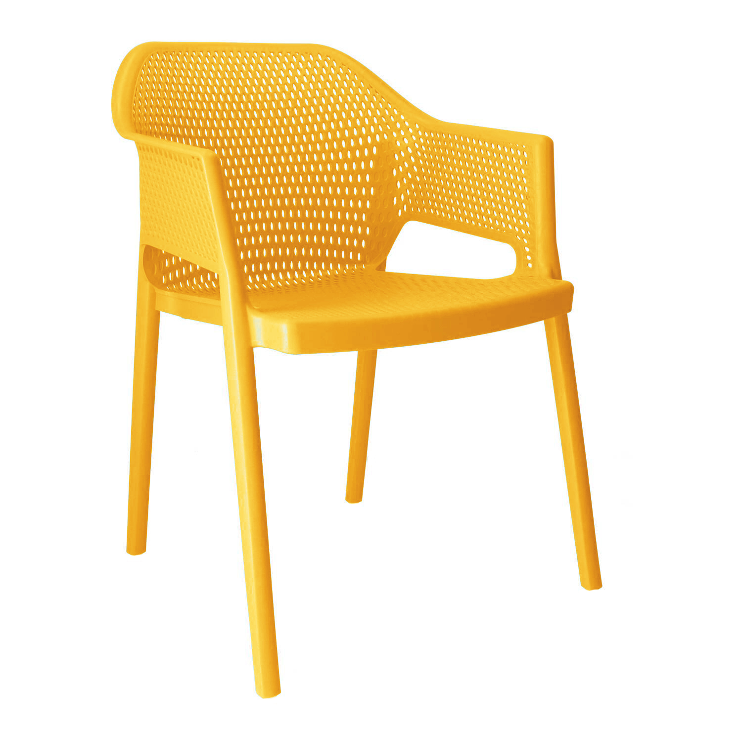 Image of Outdoorstühle Gaber Minush Gelb mit Fixarmlehnen, Neu - Perfekt für komfortables Sitzen