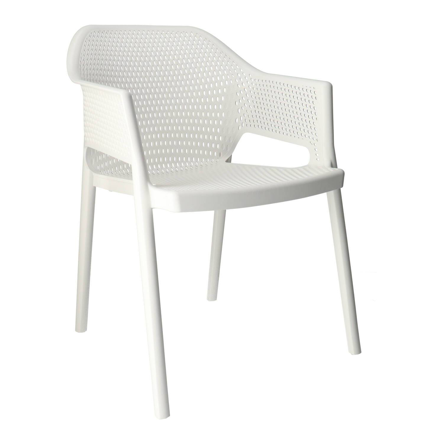 Outdoorstühle Gaber Minush Bianco con braccioli fissi, Nuovo - Perfetto per una seduta confortevole