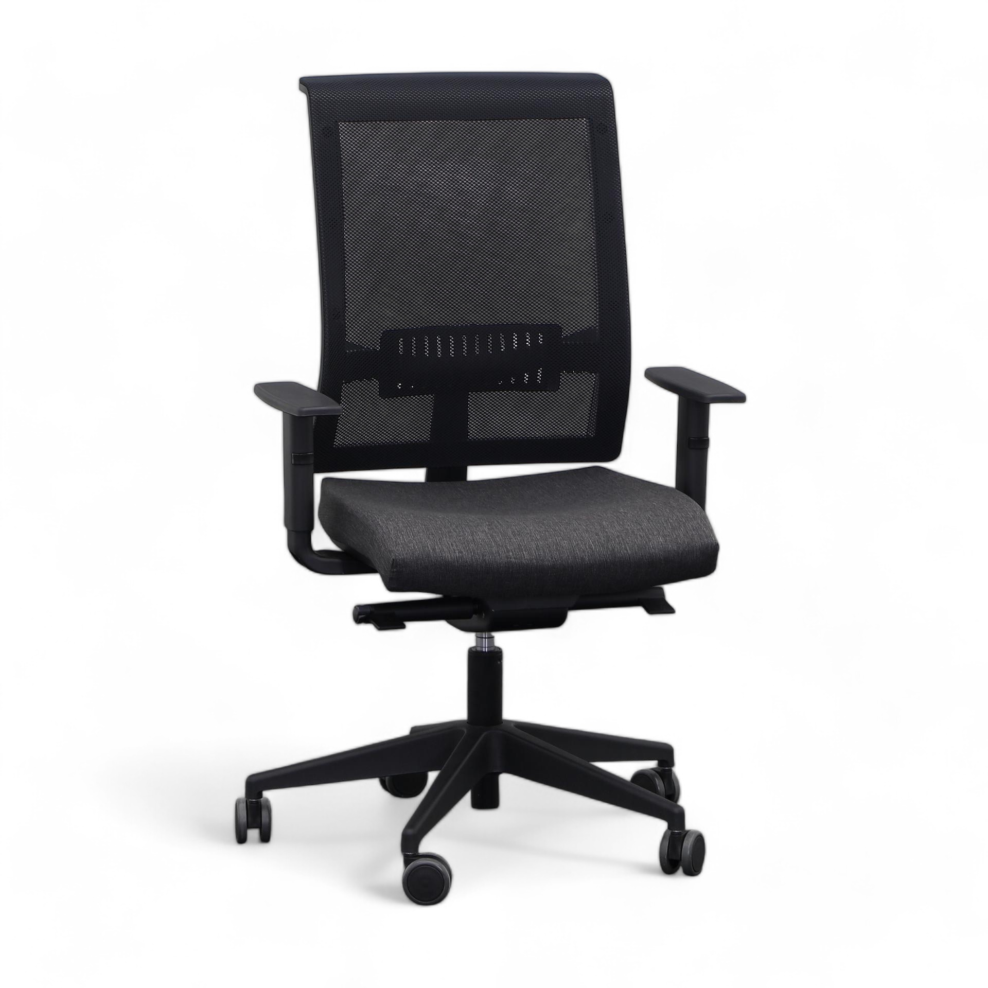 Narbutas EVA.II office swivel chair with 1D armrests, Anthracite, New, Ergonomic chair - ideal for flexible working