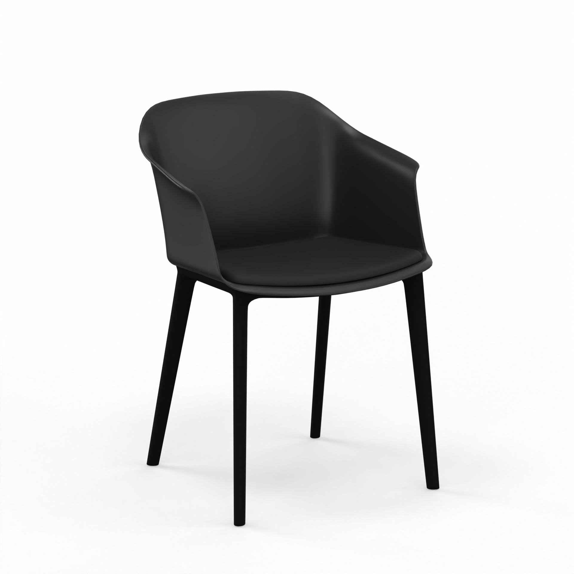 Image of Bistrostühle Nowy Styl Inta Frame mit Sitzkissen Schwarz, Neu - Perfekt für komfortables Sitzen