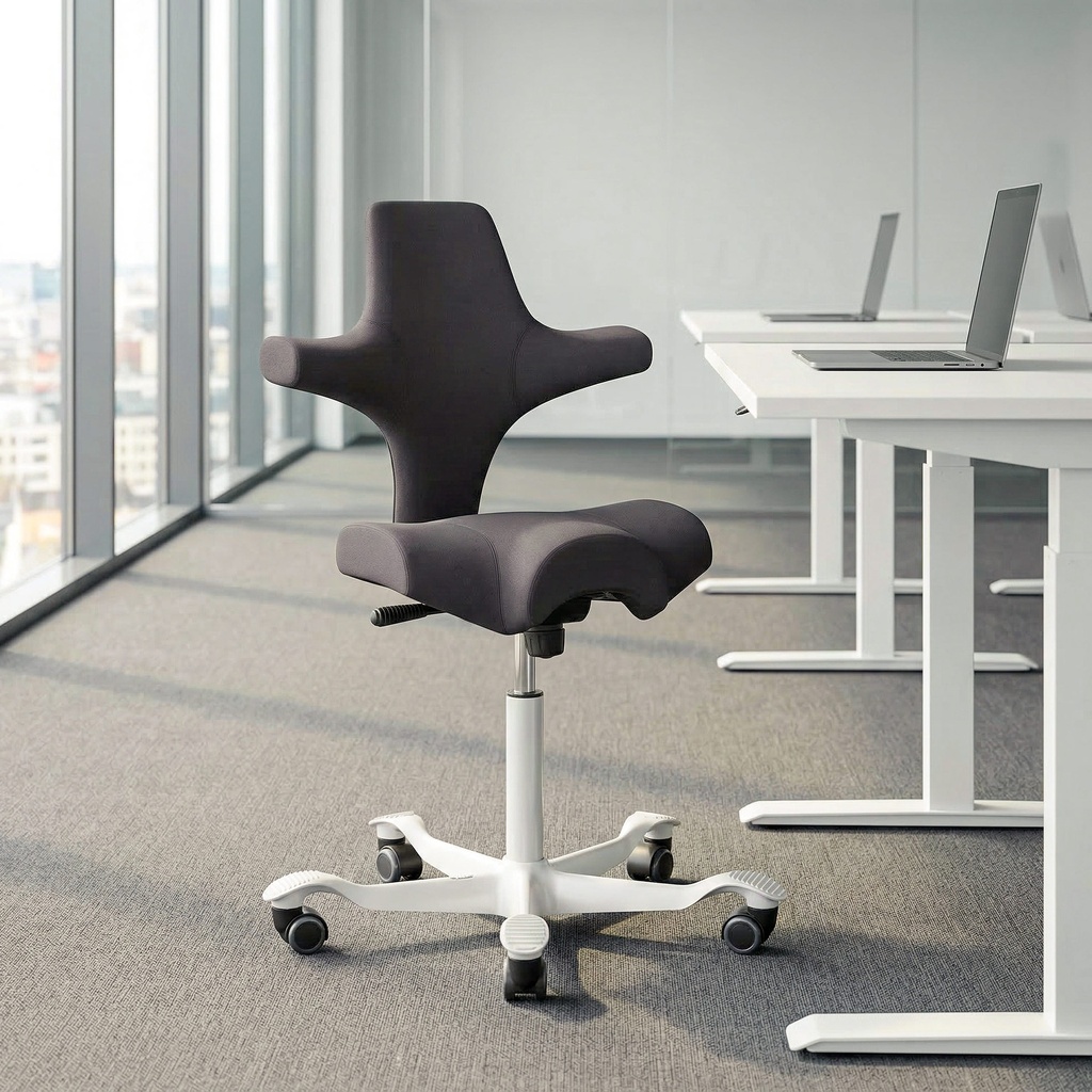 Ergonomischer Bürostuhl HAG Capisco 8106  (Neu, Anthrazit, Weiss)
