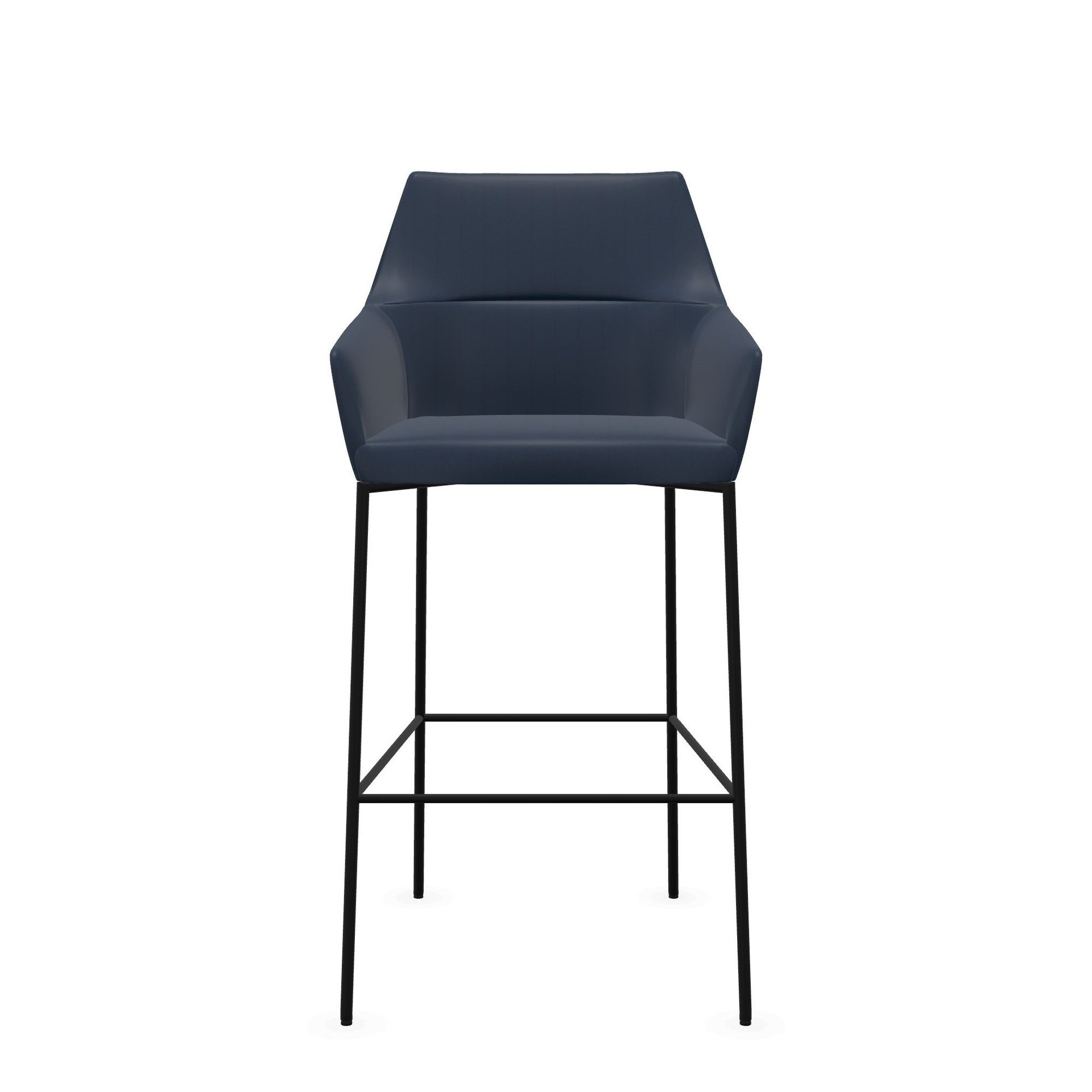 Barhocker Profim Chic 20CH, Blau/Schwarz mit Fixarmlehnen, Neu, Tresenhocker - Praktisch & Komfortabel