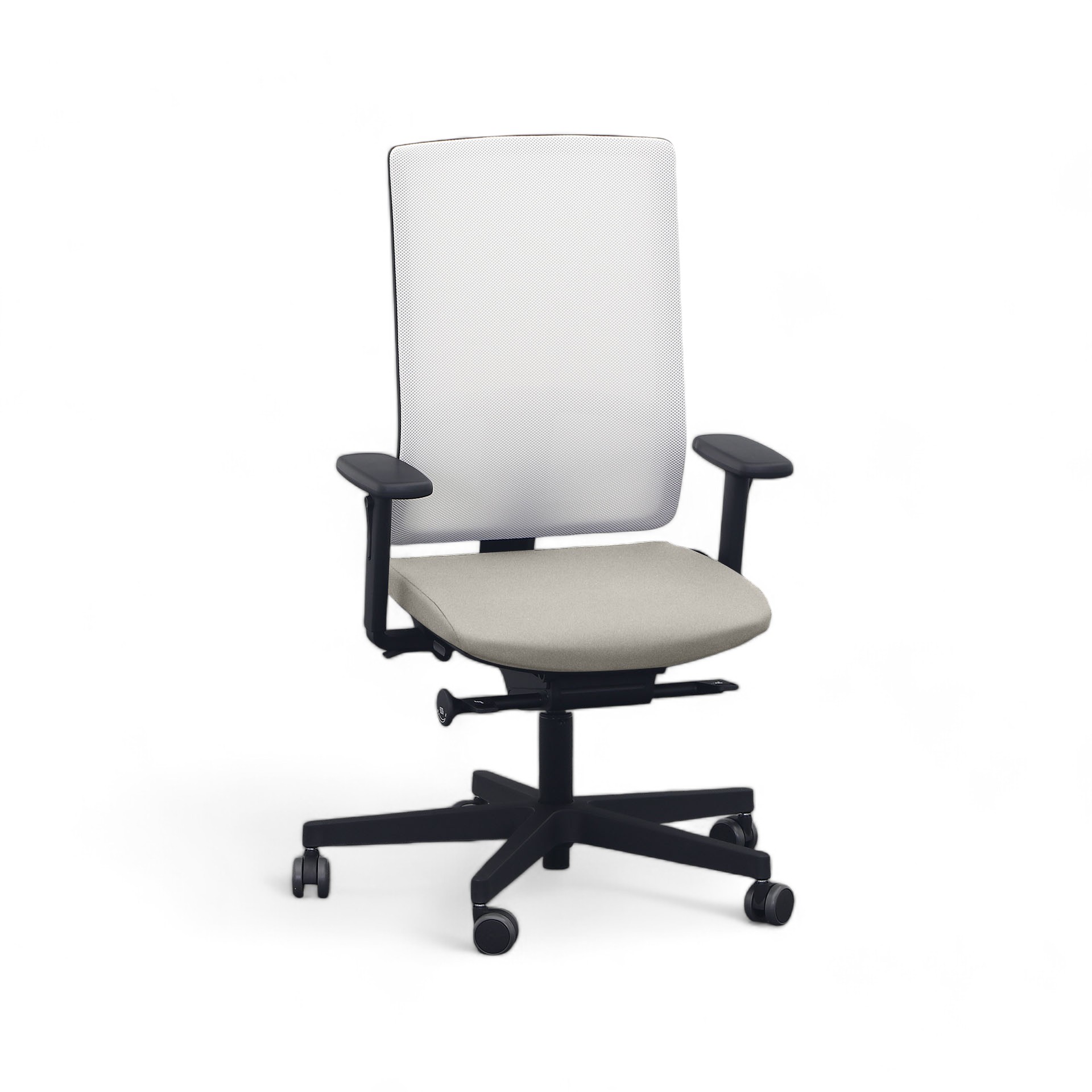 Sedie da ufficio Sitag SitagPoint Tec 2 Mesh con braccioli 2D, Beige, Nuovo, Sedia ergonomica - ideale per un lavoro flessibile