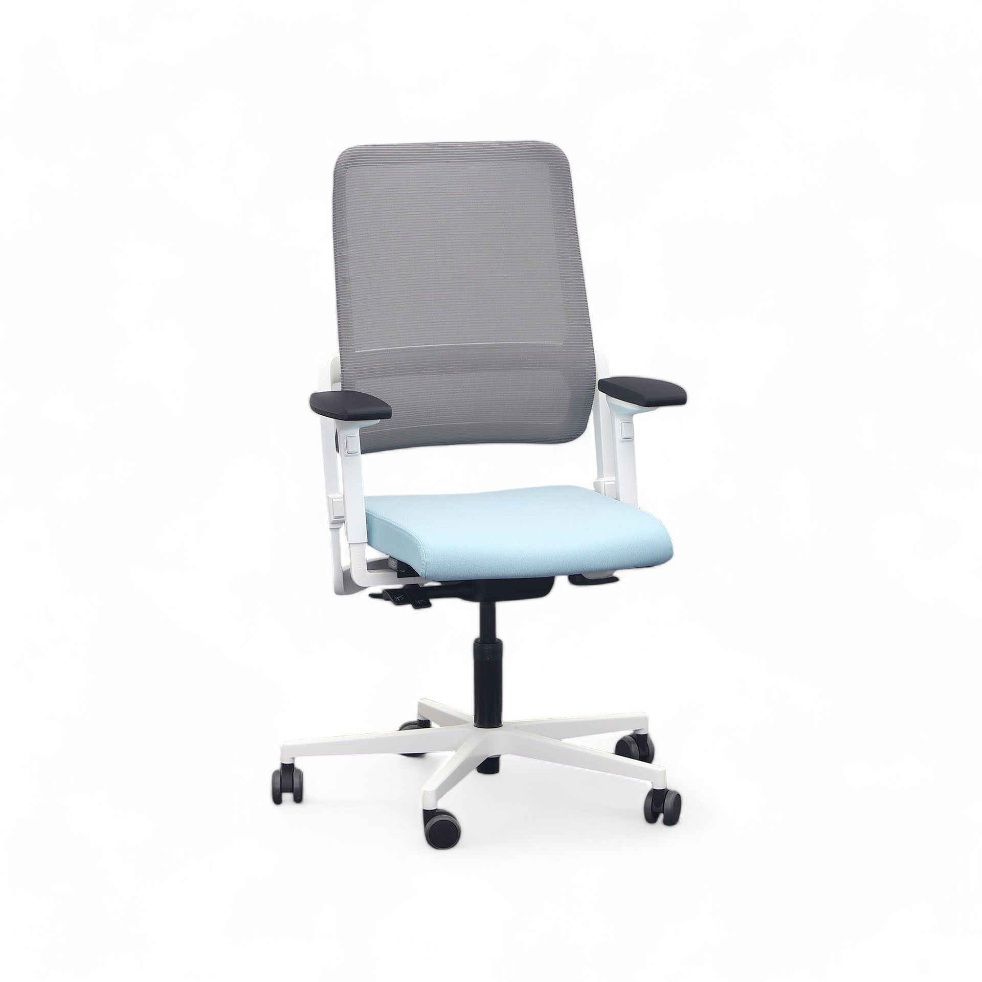 Sedia da ufficio SitagXilium Mesh swissmade con braccioli 4D, Blu, Nuovo, Sedia ergonomica - ideale per un lavoro flessibile