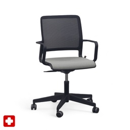 Conference chair Sitag SitagXilium Mesh (Gray, New, with fixed armrests)