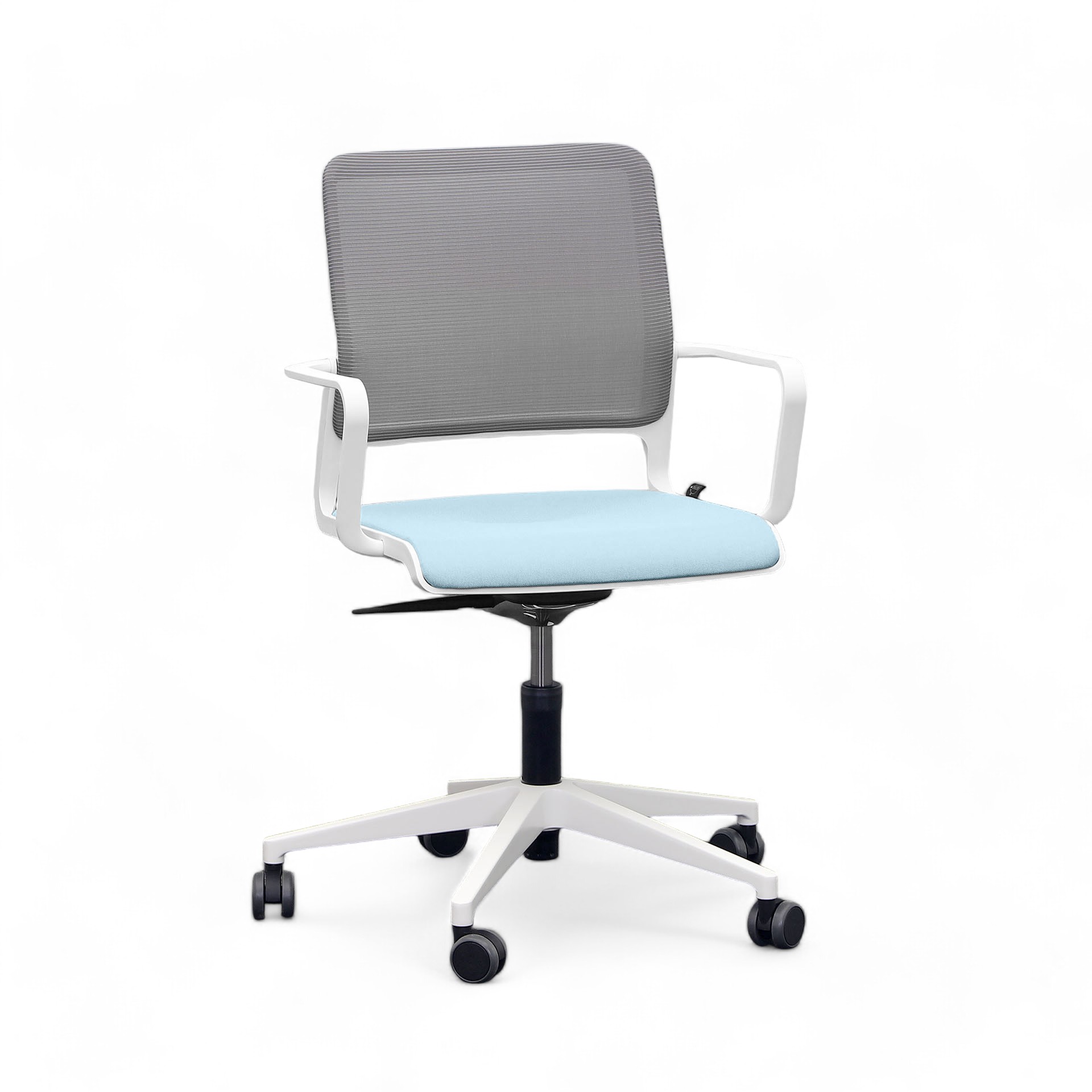 Sedia da conferenza Sitag SitagXilium Mesh con braccioli fissi, Blu, Nuovo - Ergonomico e regolabile in altezza