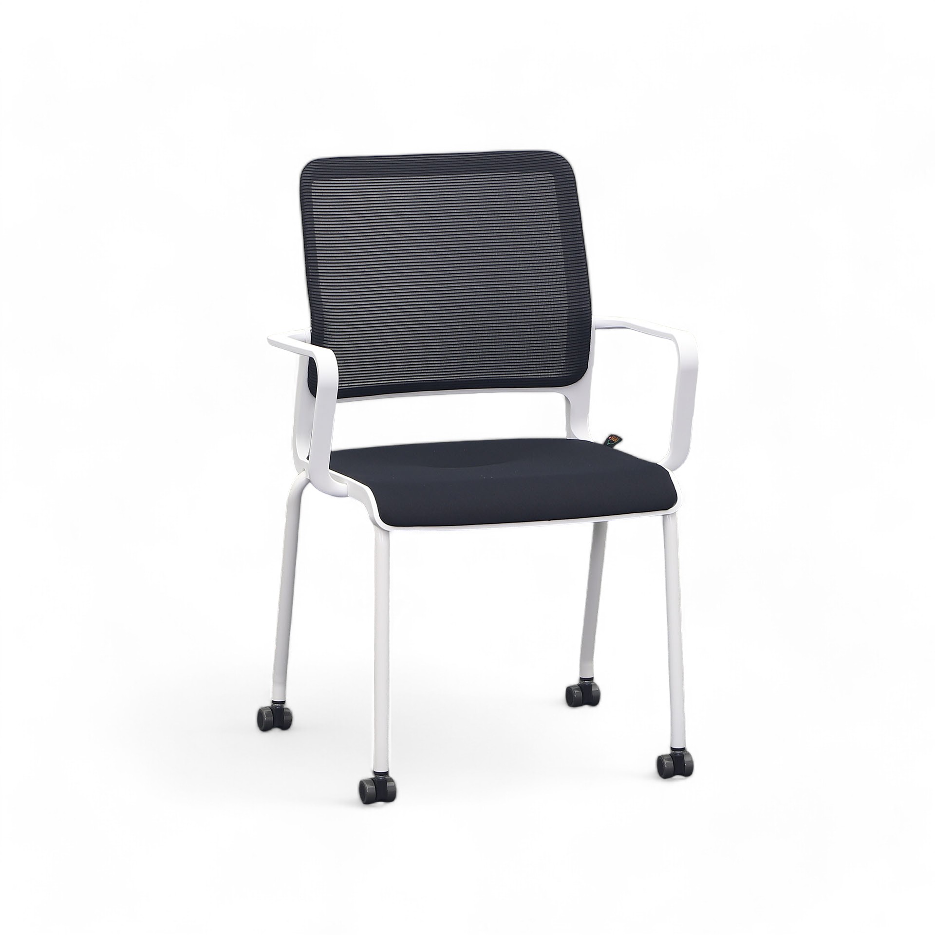 4-leg chairs Sitag SitagXilium Mesh Black with fixed armrests, New - Perfect for office and reception