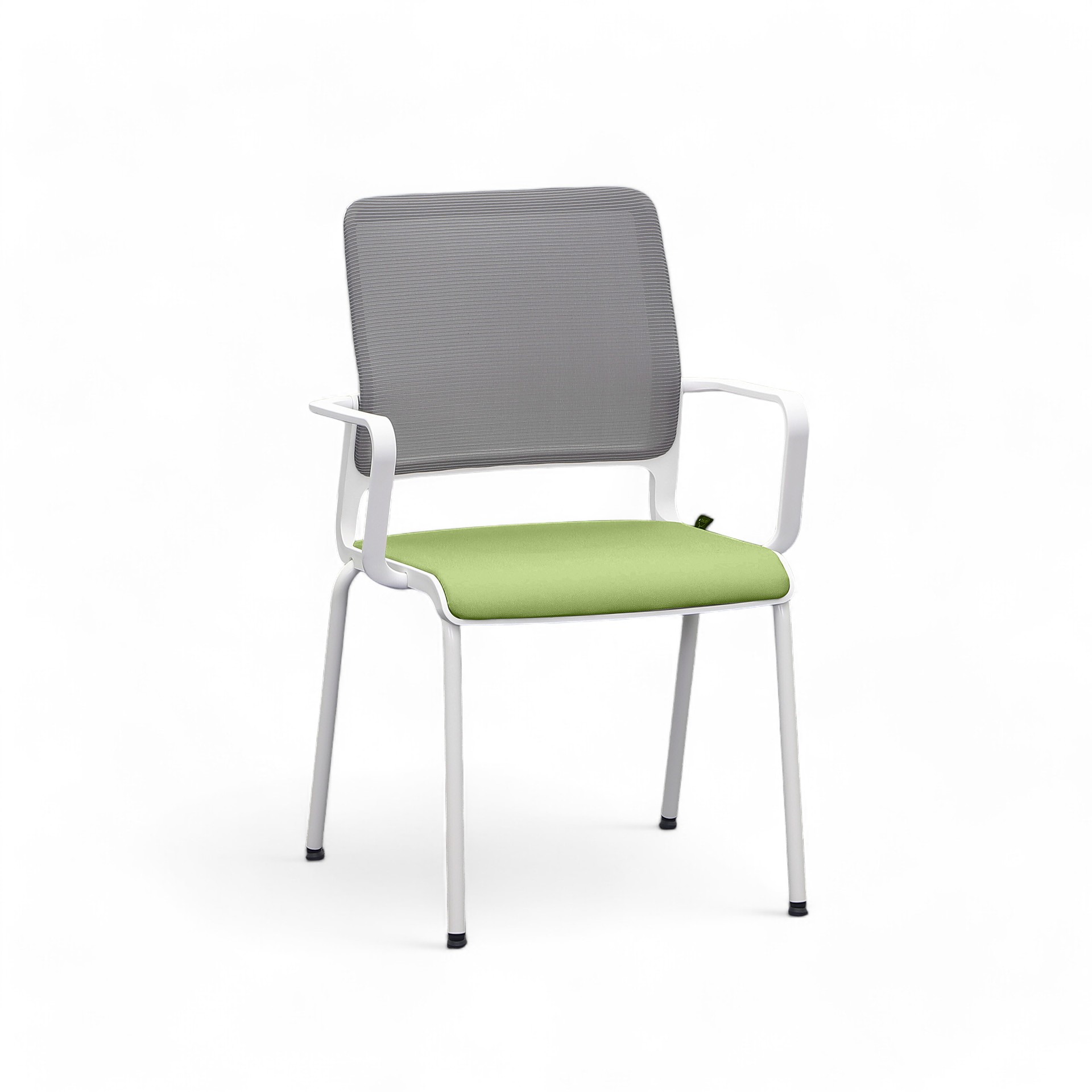 4-legged chairs Sitag SitagXilium Mesh Green with fixed armrests, New - Perfect for office and reception