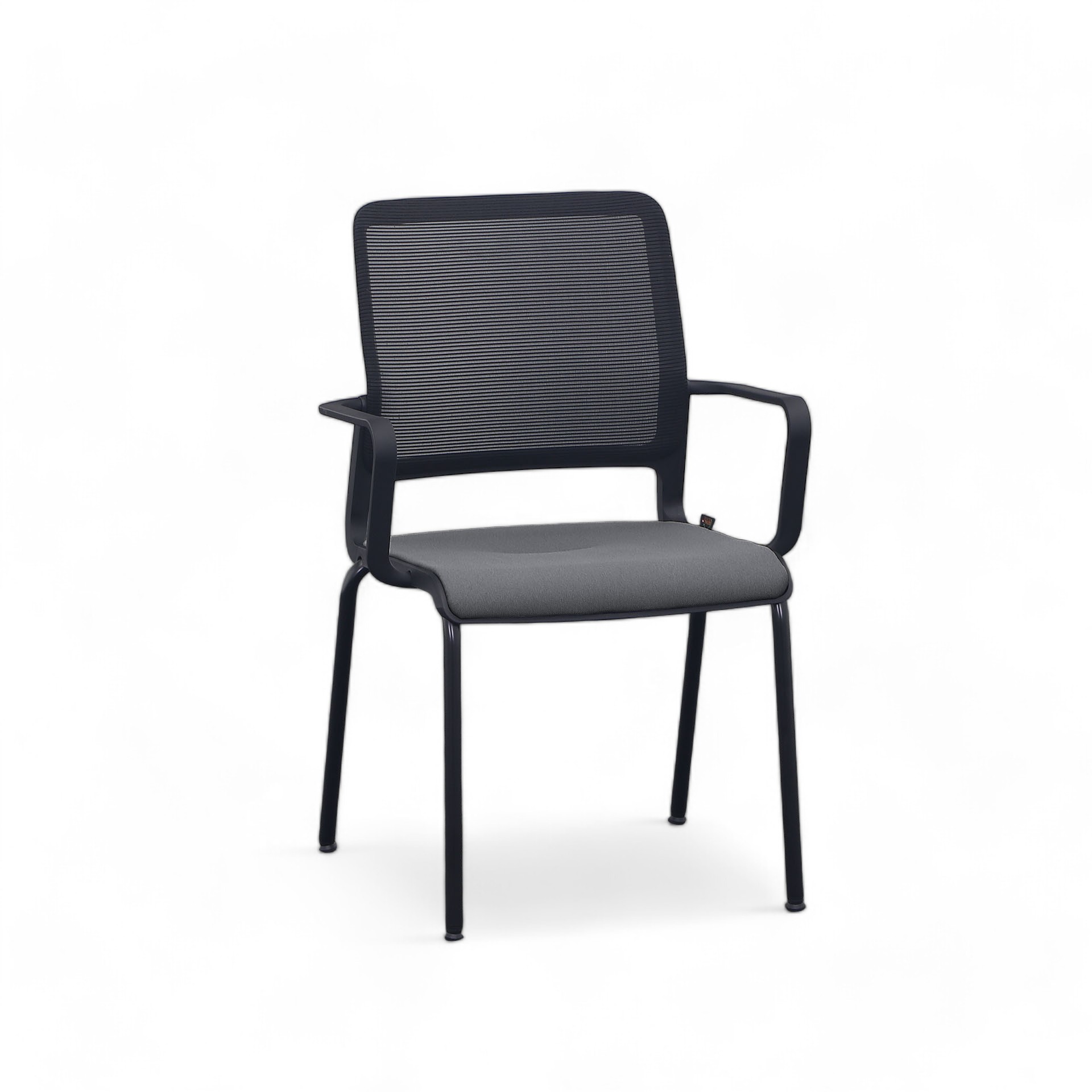 Sitag SitagXilium Mesh visitor chair Black with fixed armrests, New - Perfect for office and reception
