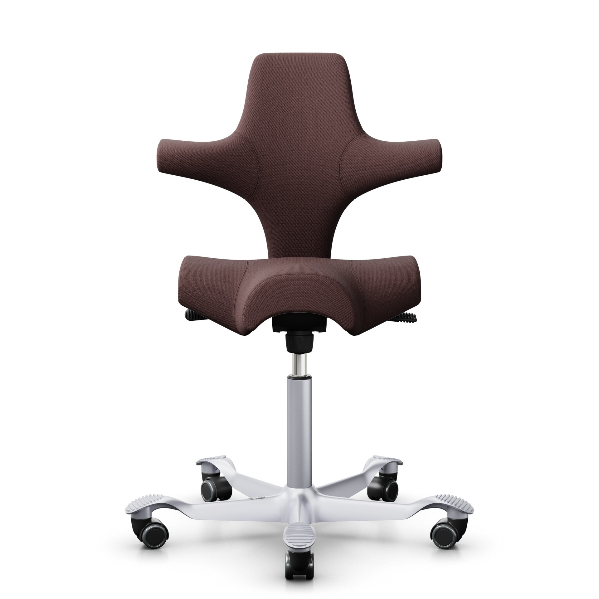 Sattelstuhl HAG Capisco 8106 ohne Armlehnen, Braun/Silbergrau, Neu, Ergonomischer Stuhl - ideal für flexibles Arbeiten