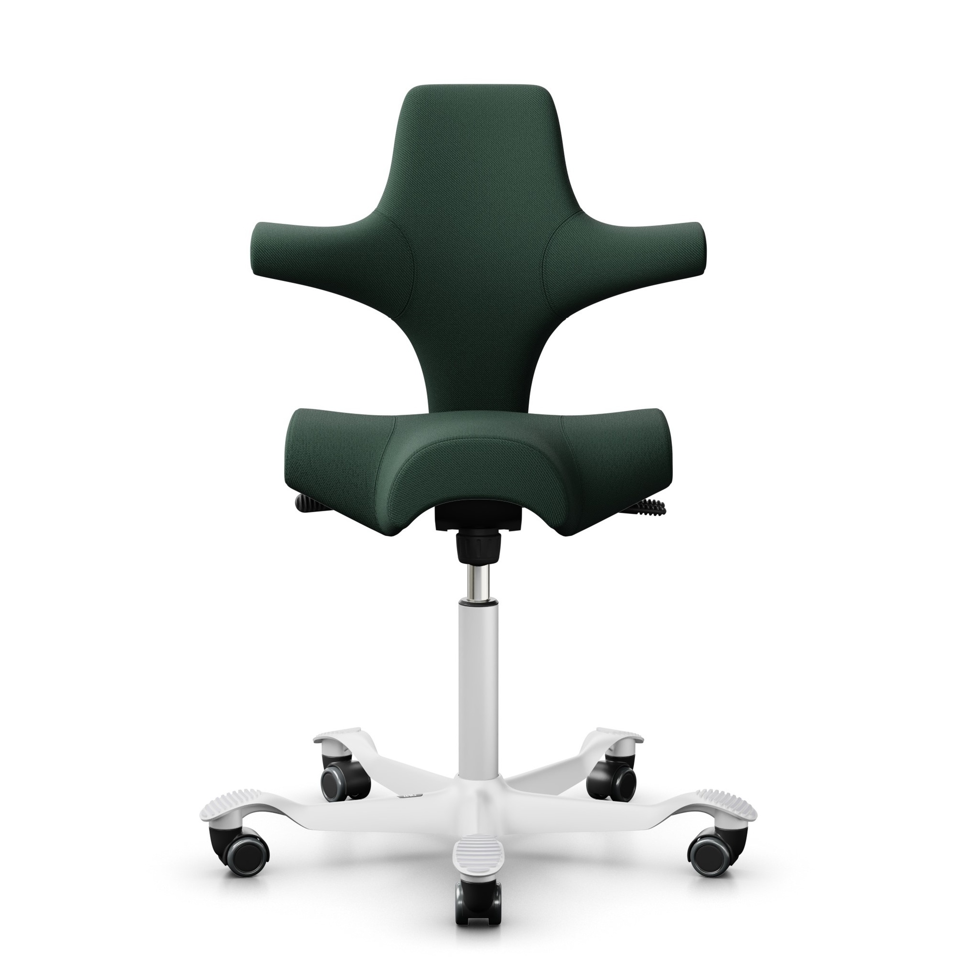 Image of Sattelstuhl HAG Capisco 8106 ohne Armlehnen, Dunkelgrün/Weiss, Neu, Ergonomischer Stuhl - ideal für flexibles Arbeiten