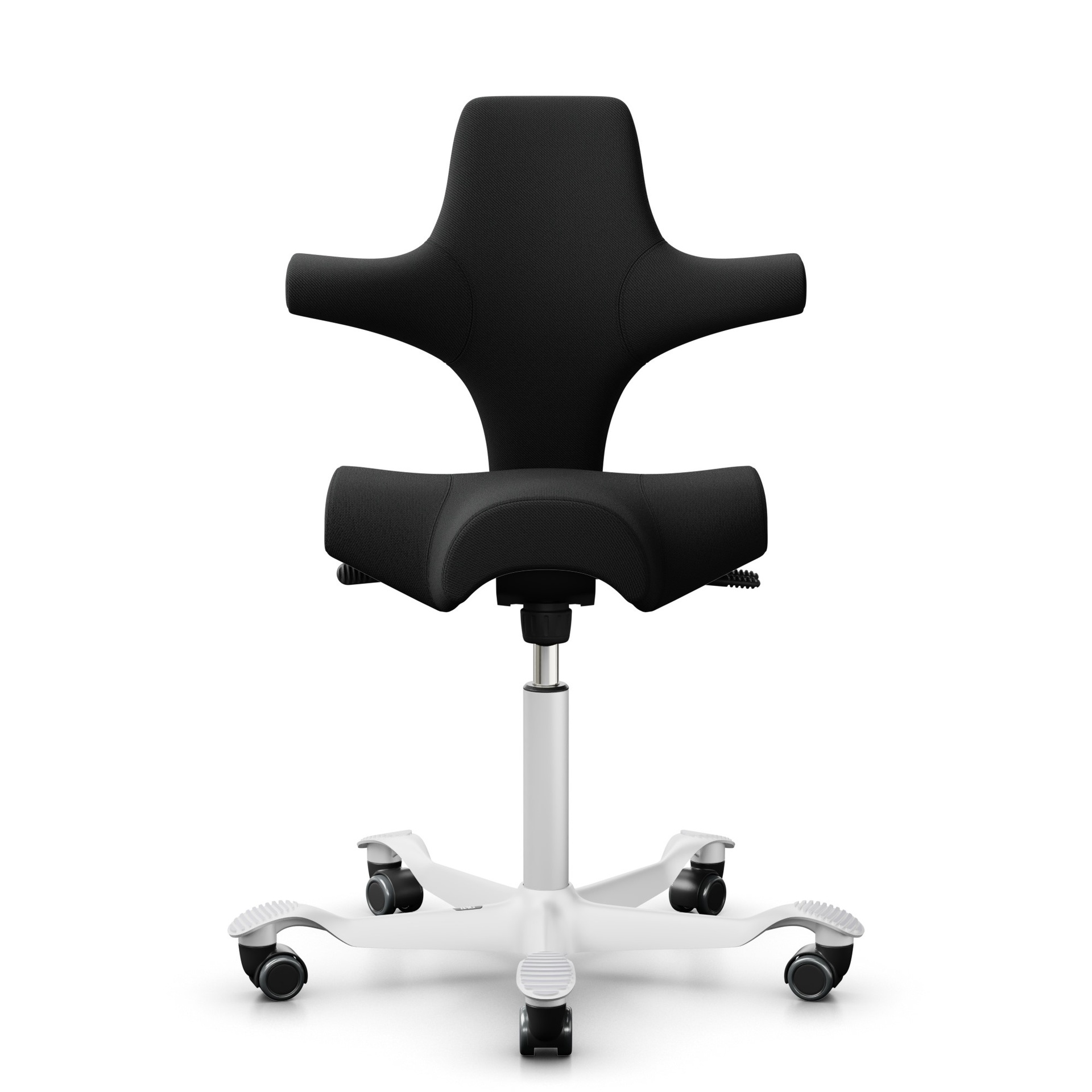 Sattelstuhl HAG Capisco 8106 ohne Armlehnen, Schwarz/Weiss, Neu, Ergonomischer Stuhl - ideal für flexibles Arbeiten