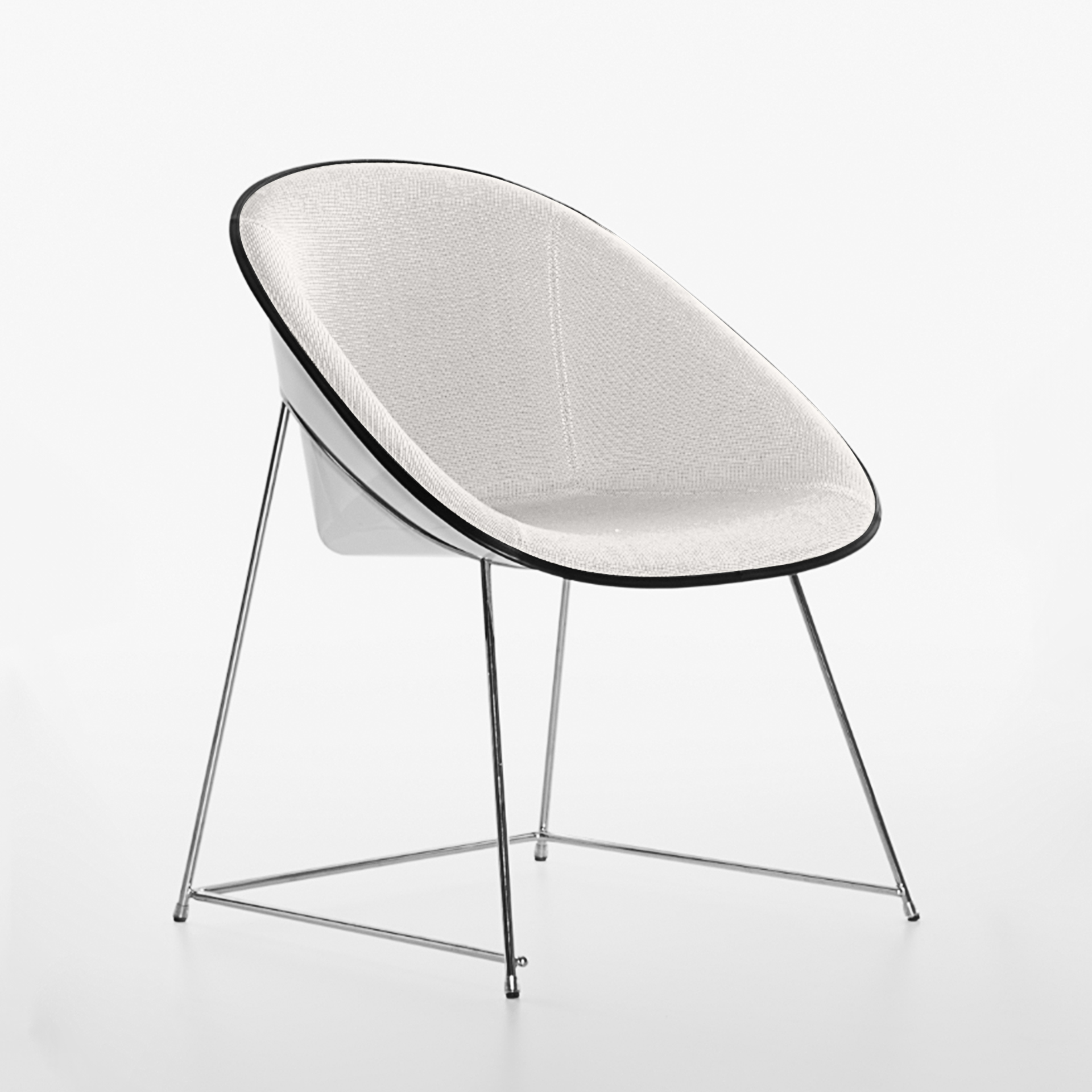Konferenzstühle Plank Cup Weiss/Weiss ohne Armlehnen, Neu - Komfortables Sitzen
