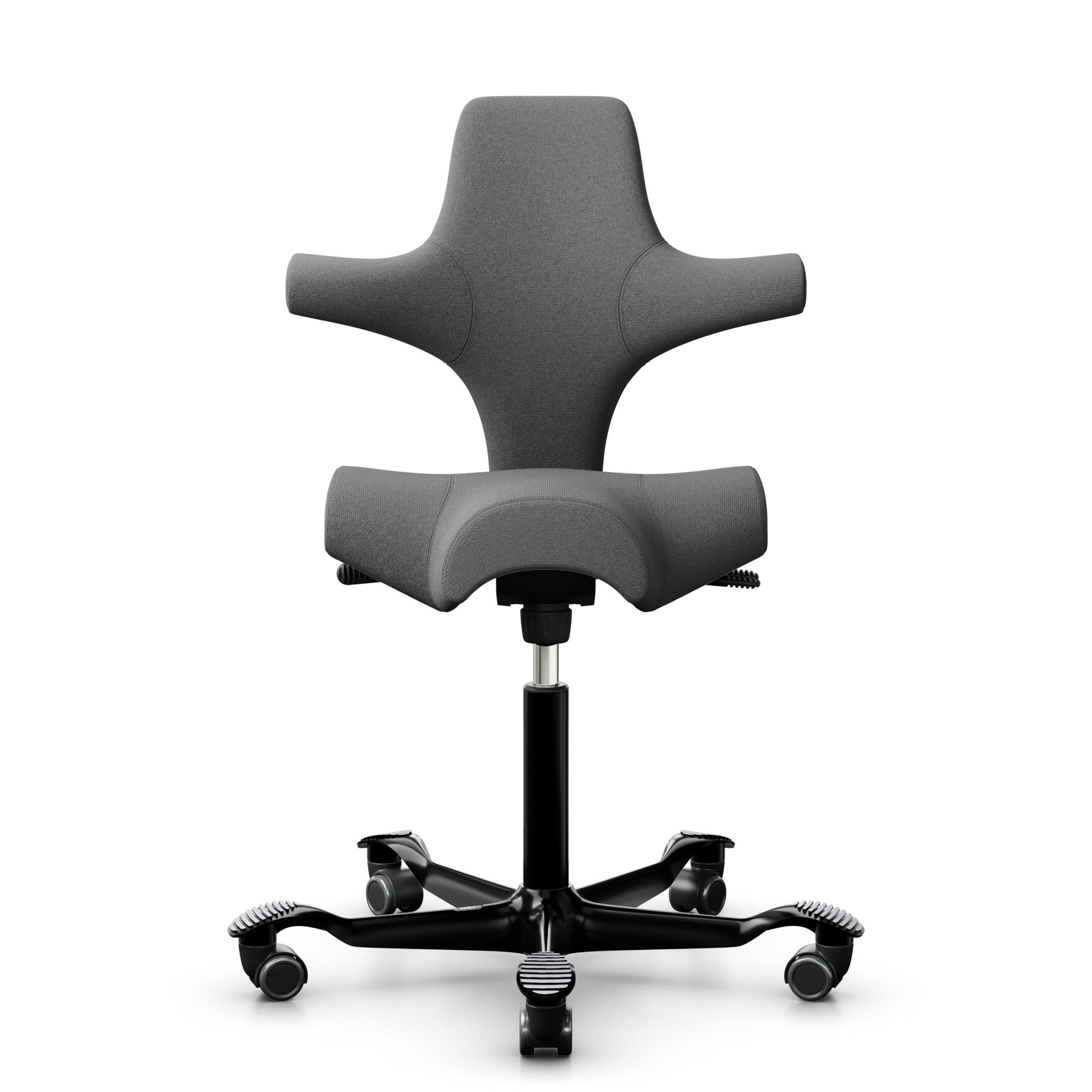 Sedia girevole HAG Capisco 8106 senza braccioli, Grigio/Nero, Nuovo, Sedia ergonomica - ideale per un lavoro flessibile