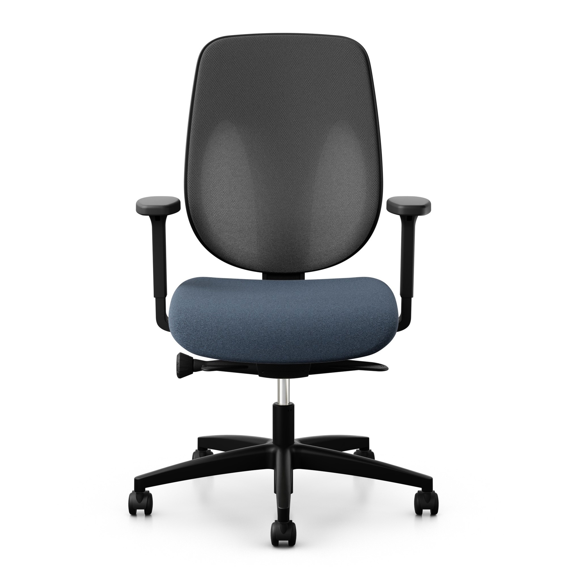Drehstuhl Giroflex 353-4029 mit 2D Armlehnen, Dunkelblau/Schwarz, Neu, Ergonomischer Stuhl - ideal für flexibles Arbeiten