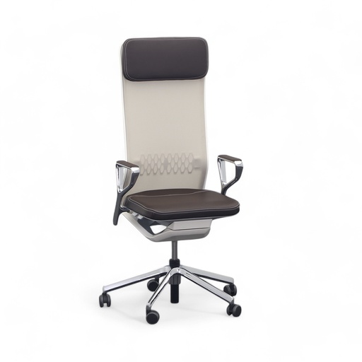 Fauteuil de direction SitagTeam Highback Mesh swissmade (Marron foncé, Nouveau)