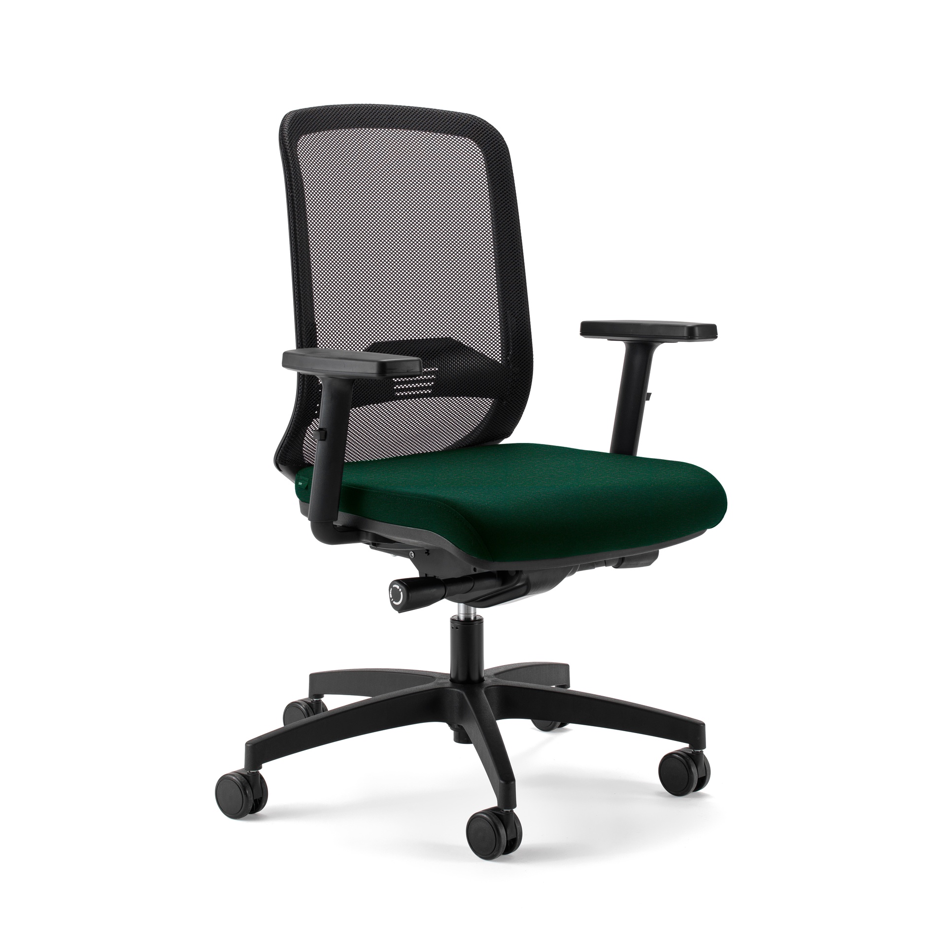 Image of Bürostuhl Milani Bali Mesh mit 2D Armlehnen, Dunkelgrün/Schwarz, Neu, Ergonomischer Stuhl - ideal für flexibles Arbeiten