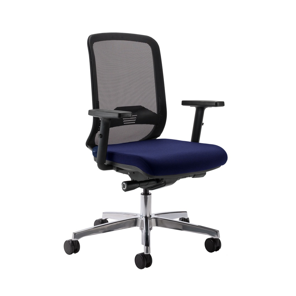 Bürostuhl Milani Bali Mesh (Dunkelblau, Verchromt)