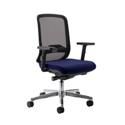 Bürostuhl Milani Bali Mesh (Dunkelblau, Verchromt)