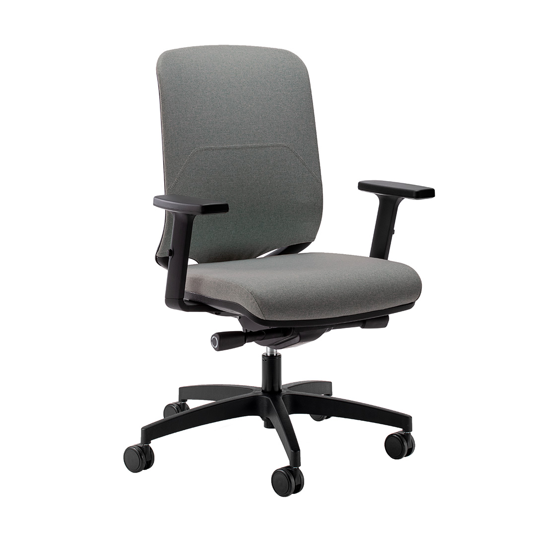 Image of Bürostuhl Milani Bali mit 2D Armlehnen, Dunkelgrau/Schwarz, Neu, Ergonomischer Stuhl - ideal für flexibles Arbeiten